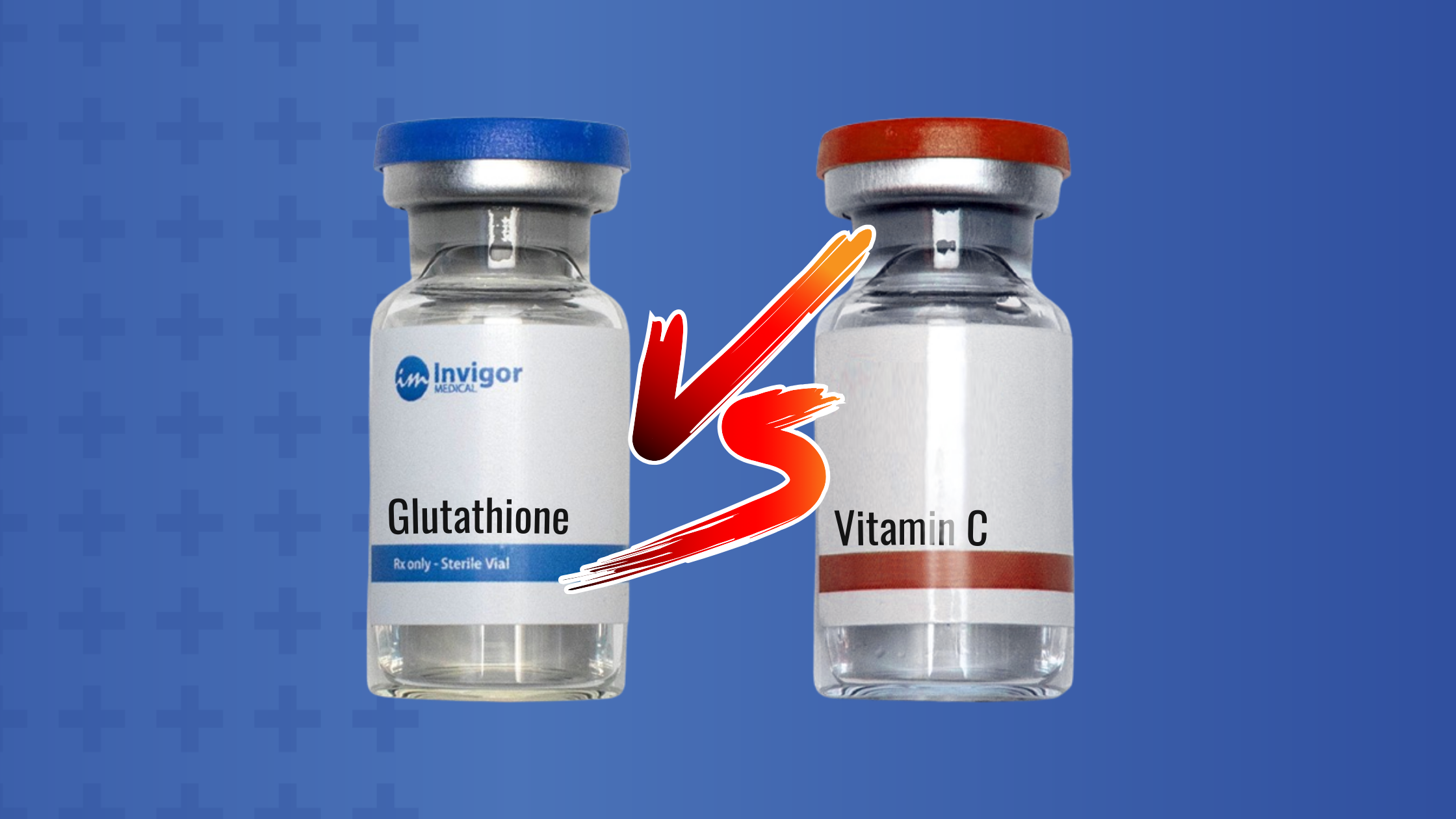 A vial of Glutathione VS a vial of Vitamin C