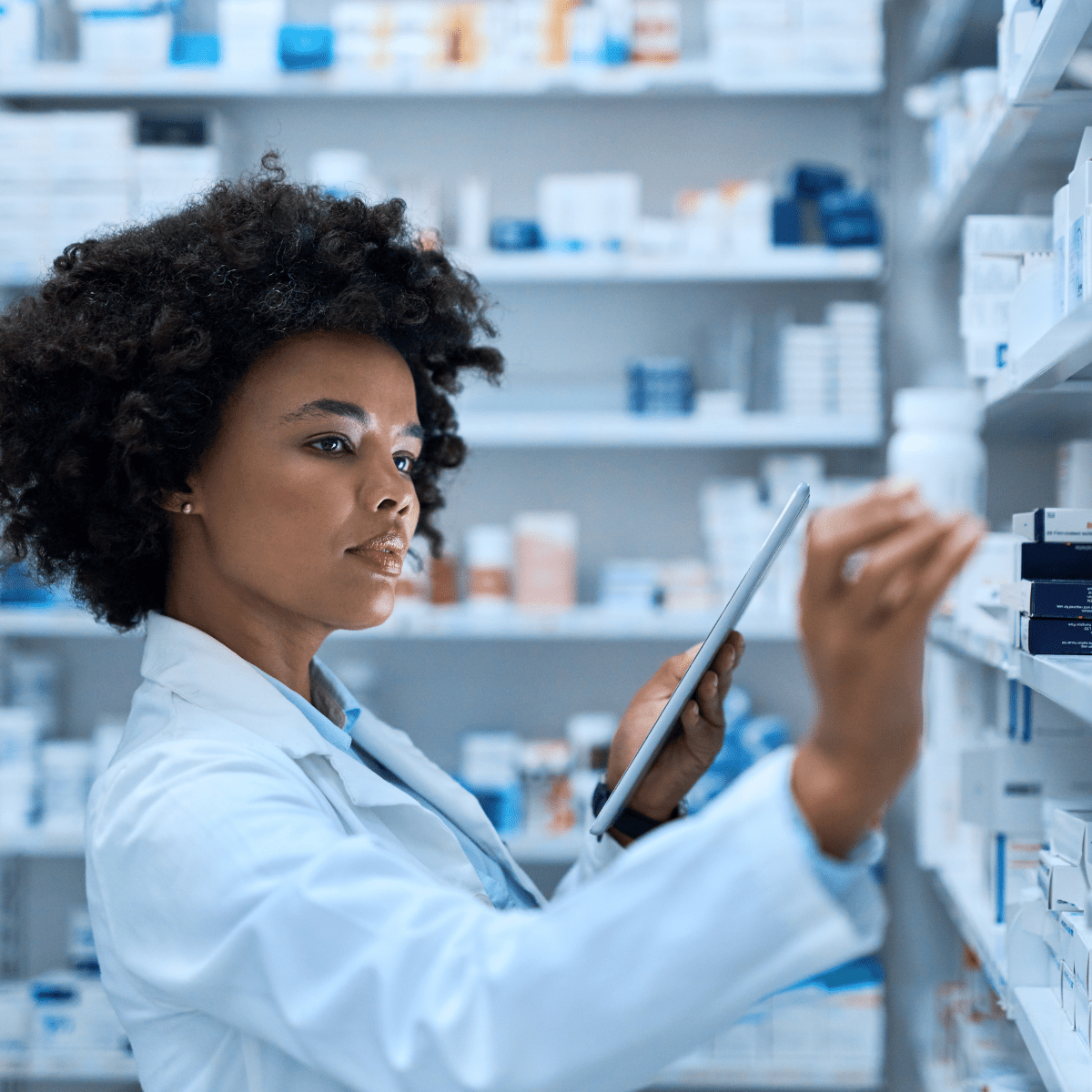 A pharmacist in a phamacy