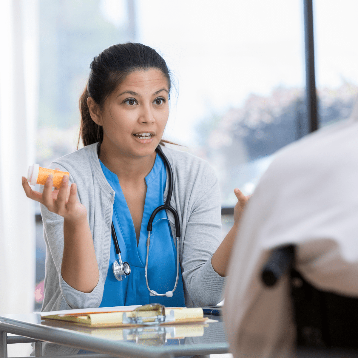 A doctor answering a question