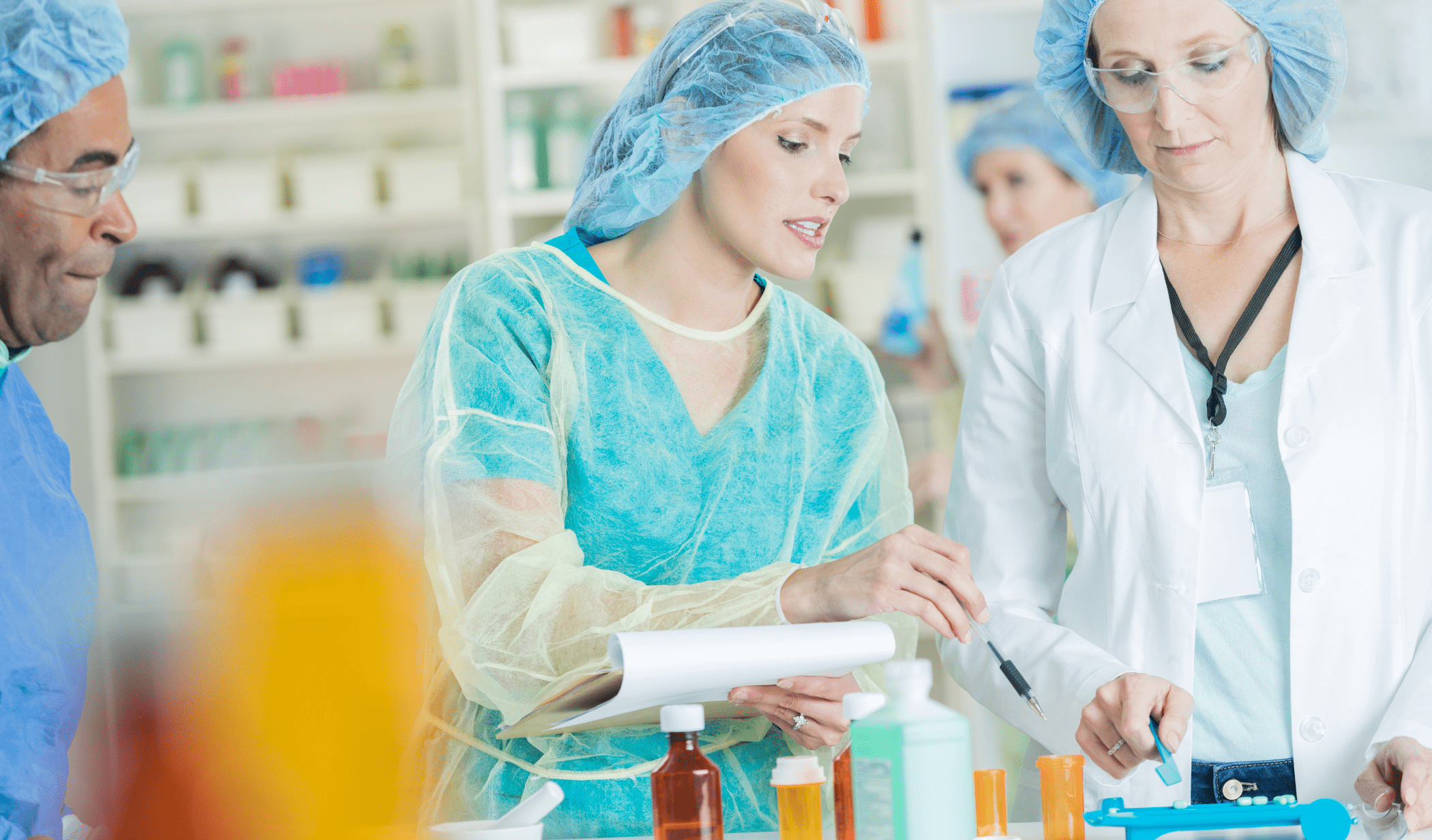 A pharmacist preparing compounded tirzepatide