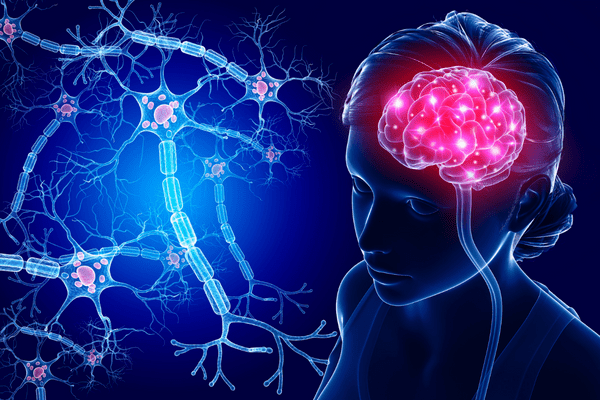 A graphic of a brain and brain cell