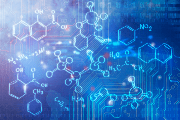 A diagram of chemical structures