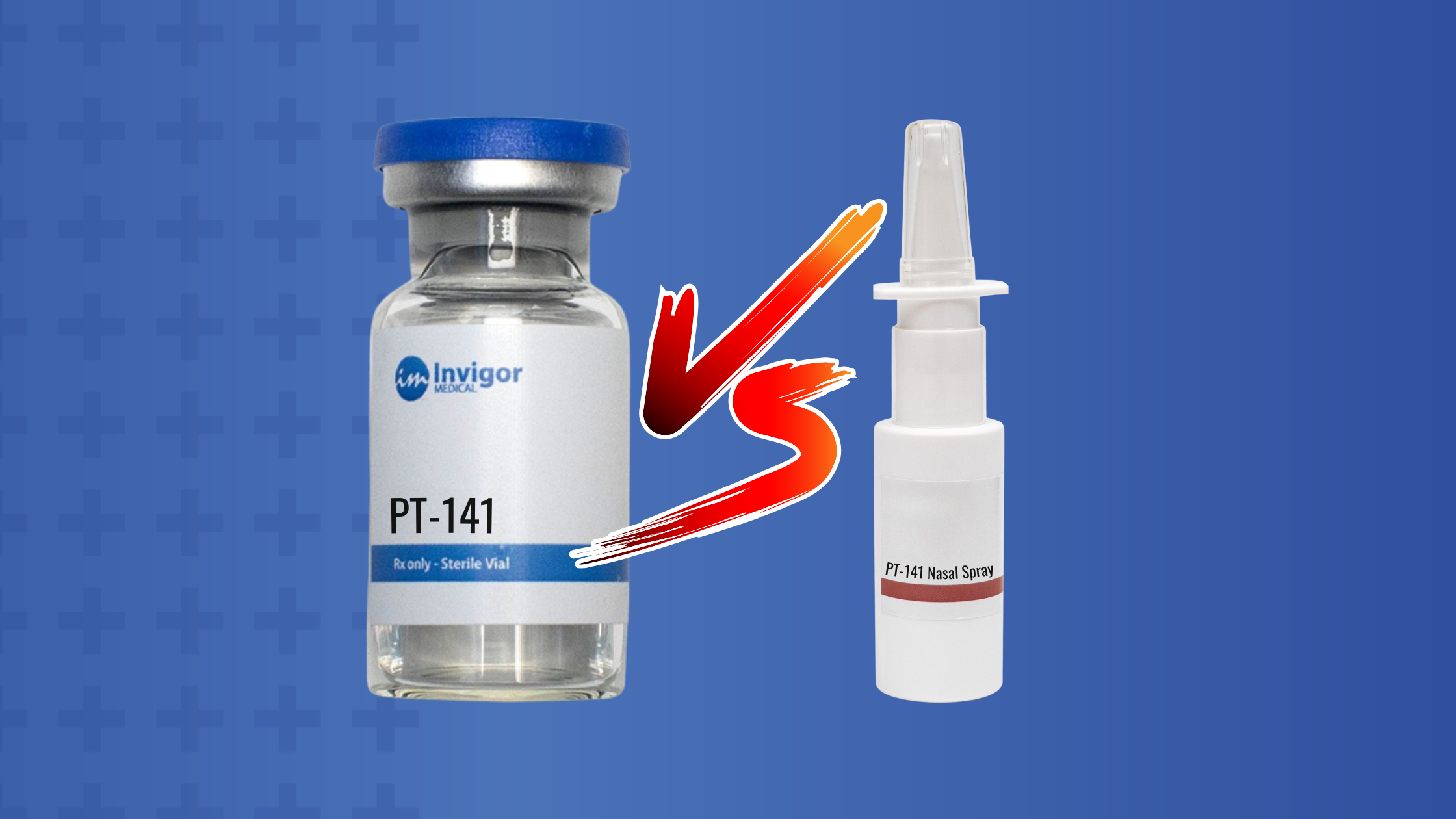 A vial of PT-141 injections Vs Pt-141 Nasal Spray