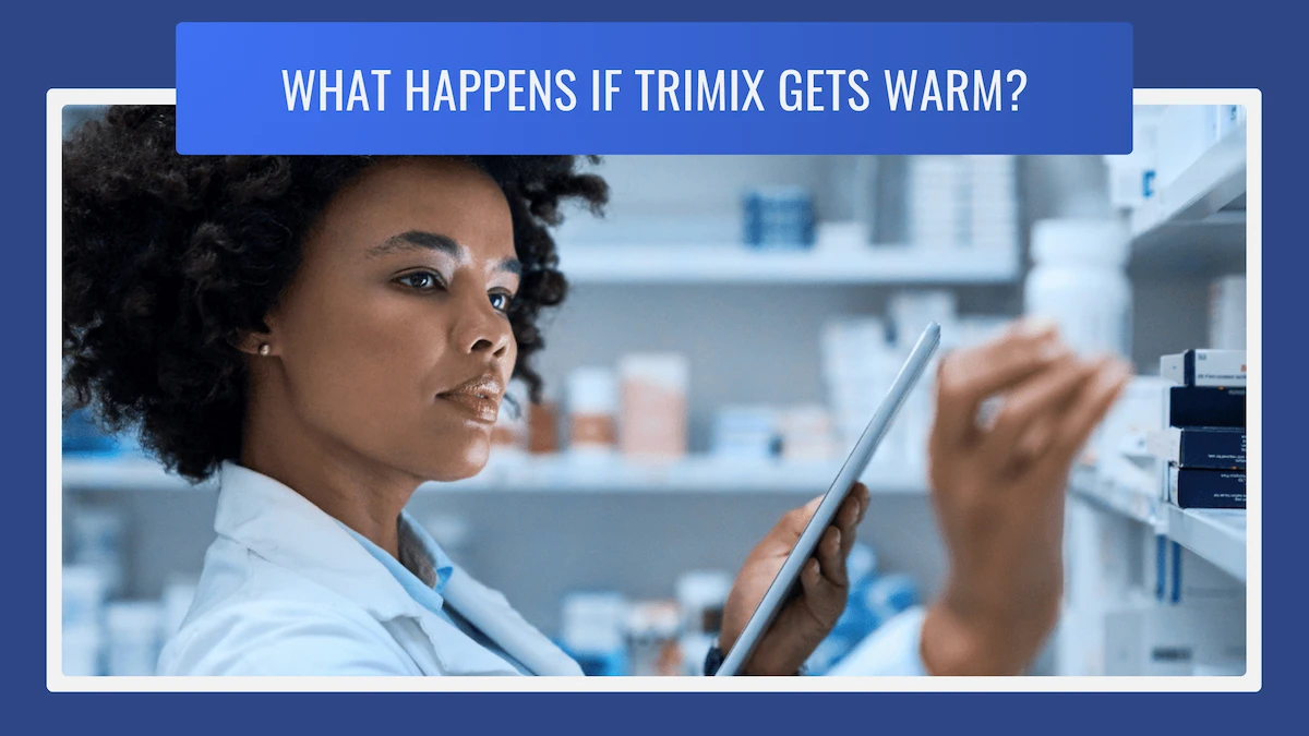 Pharmacist reaching for medication