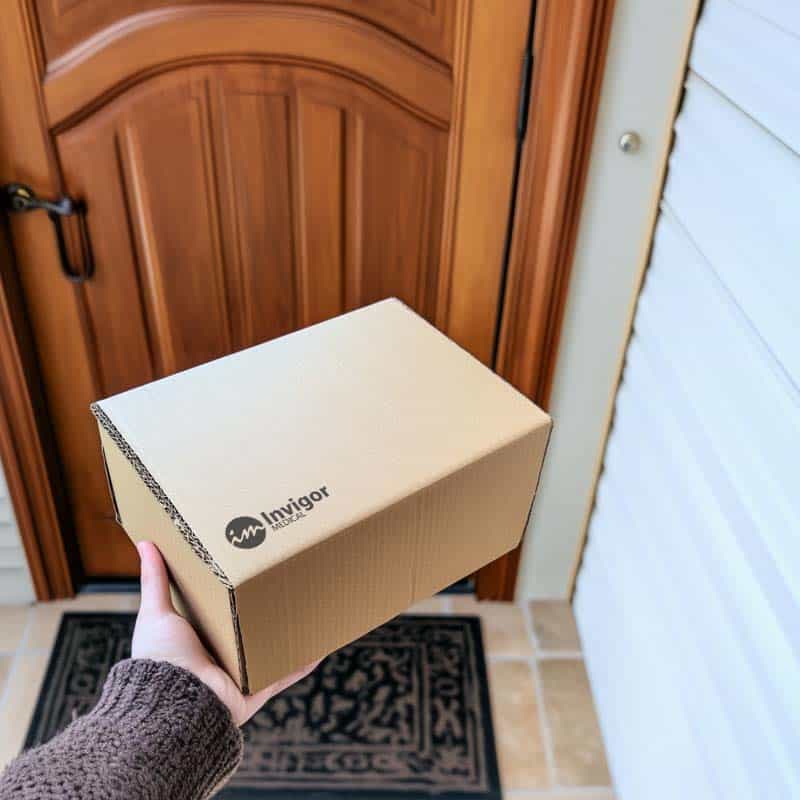 Telehealth box being delivered to door