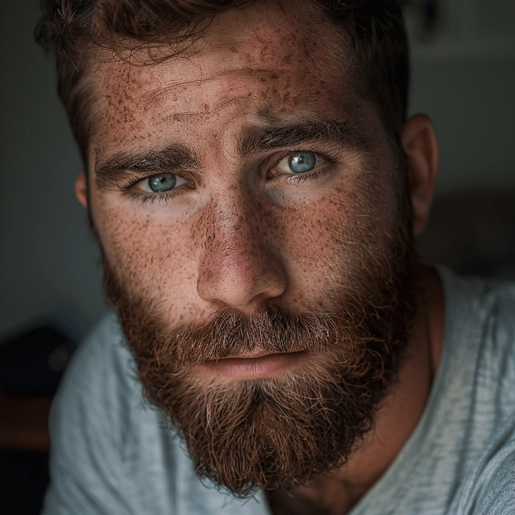 Close up of a man with a beard