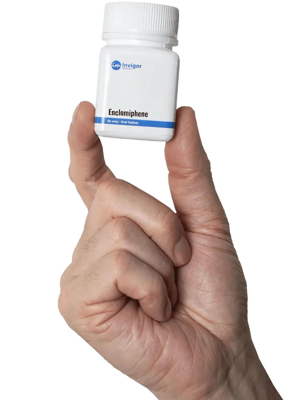 Enclomiphene Medication in Hand
