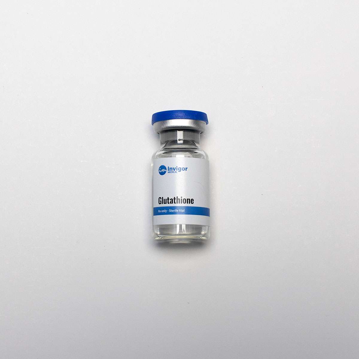 Vial of Glutathione White Background