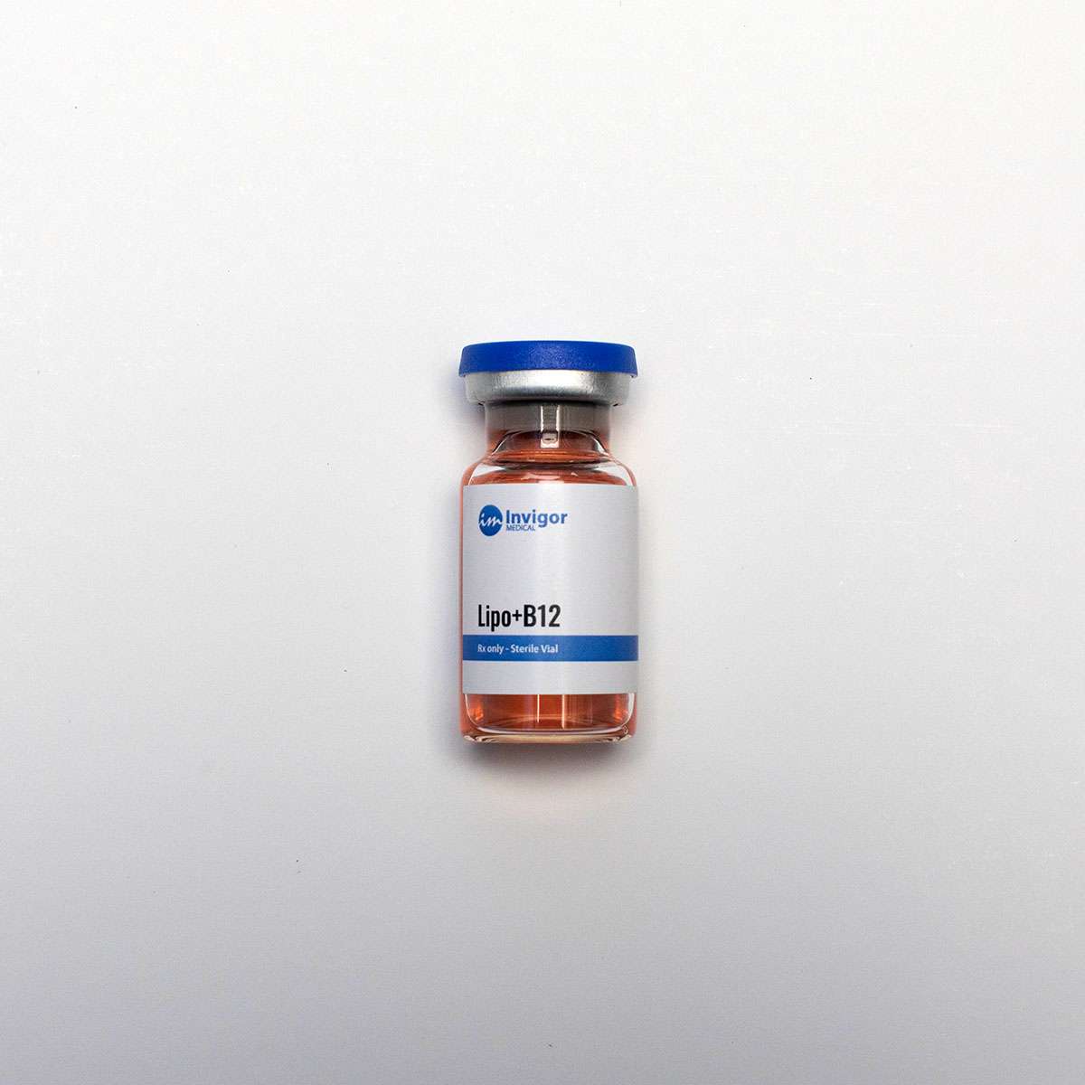 Vial of Lipo + B12 White Background