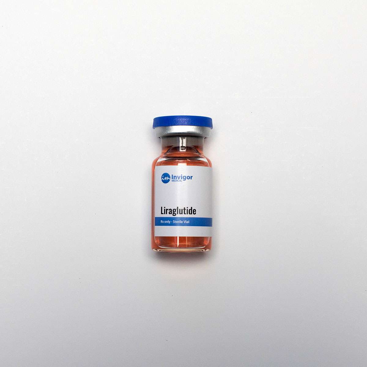 Vial of Liraglutide White Background