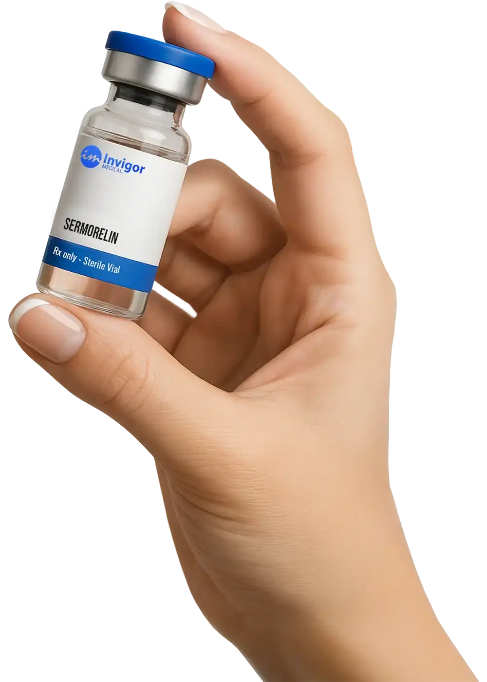 Sermorelin Injections Medication in Hand