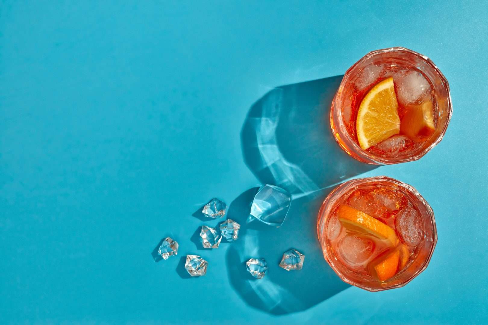 Fresh drinks with an orange slice